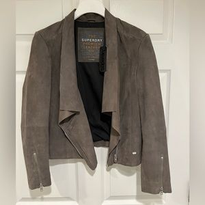 100% Suede Biker Leather Jacket